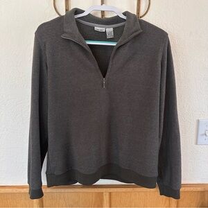 Dark Green Quarter-Zip Sweater